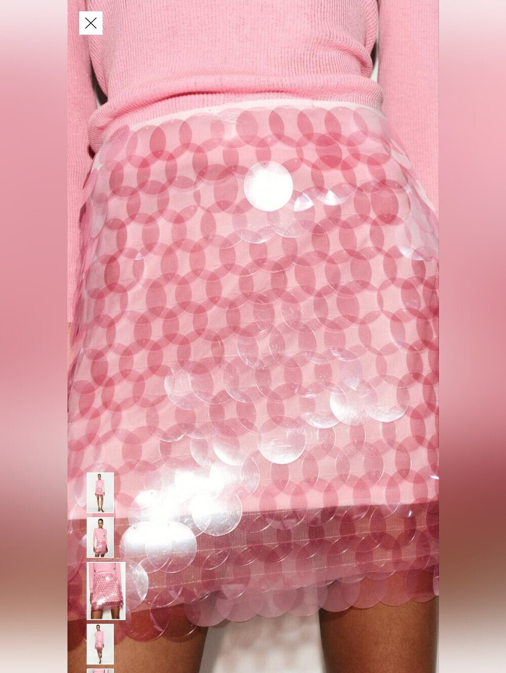 Zara Pink Mini Skirt Sz Small